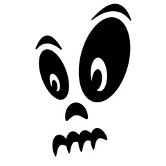 Spooky Face Halloween Svg