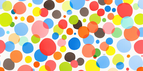 Colorful Circle Pattern on White Background