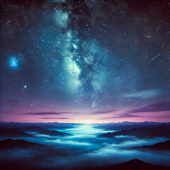 Fototapeta premium Majestic Starry Night Sky