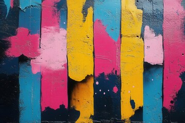 urban street art abstract graffiti background with dynamic spray paint textures and bold colors...