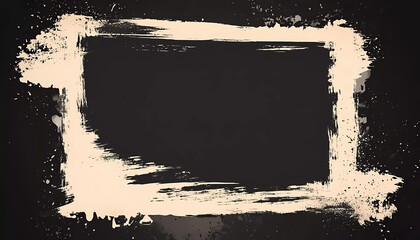 Black and white grunge texture background vector illustration. Black paper with vintage frame, distressed edge for design template.