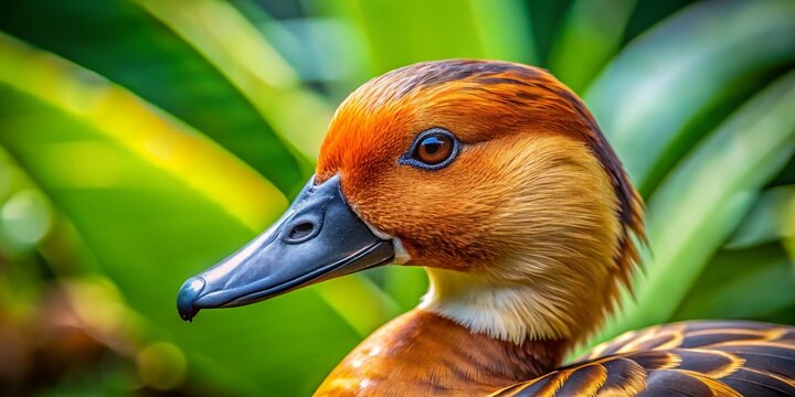 Fulvous Whistling Duck Portrait - High-Resolution Wildlife Stock Photo
