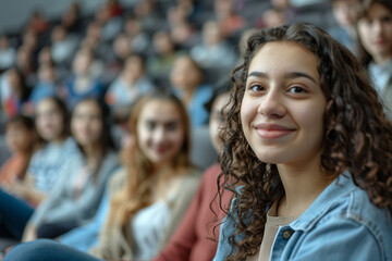 Fototapeta premium Attractive Student, Preparing for Session generative ai