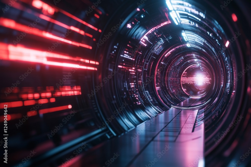 Poster a high-tech futuristic research facility where ai instantly retrieves reference materials from a hol