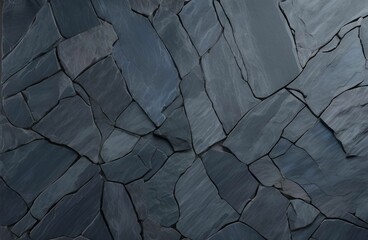Earthy Elegance: Dark Blue Slate Rock Texture with Rough, Cracked Layers