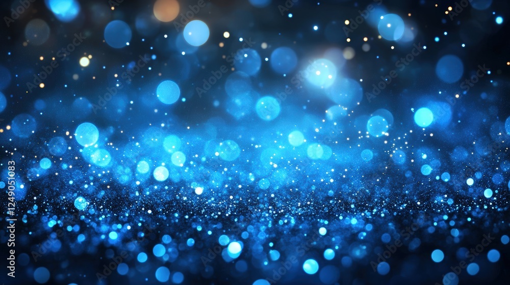 Poster abstract blue background with blurred light effect creating a sense of speed and motion in a vibrant