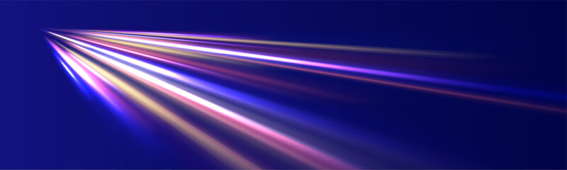 Swirl bokeh effect. Colored shiny sparks of spiral wave. Curved bright speed line swirls. Shiny wavy path. Rotating dynamic neon circle. Magic golden swirl with highlights.