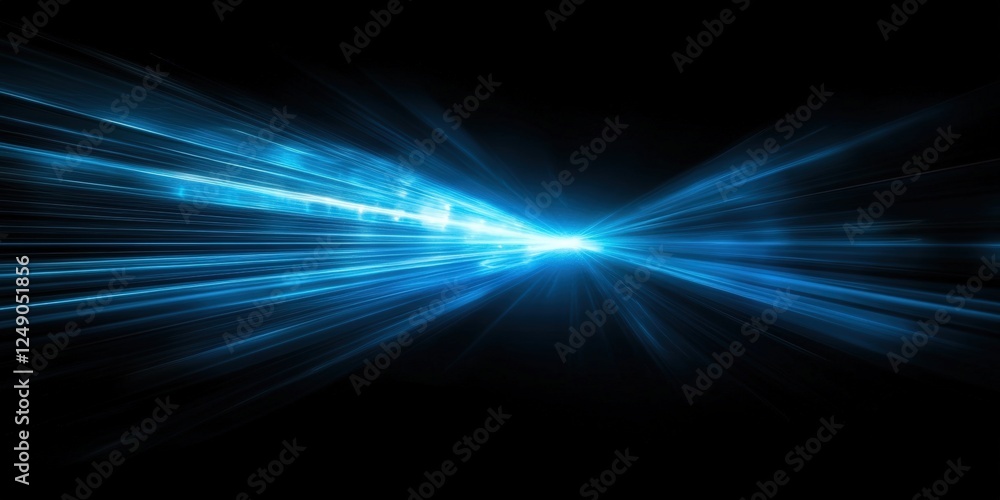 Poster abstract blue light speed effect with smooth blur background creating an energetic and dynamic atmos
