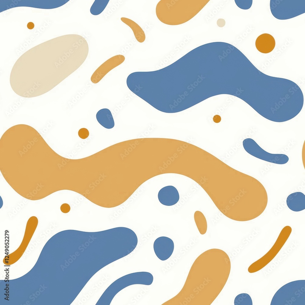 Poster minimal abstract waveforms in pastel tones for contemporary design use