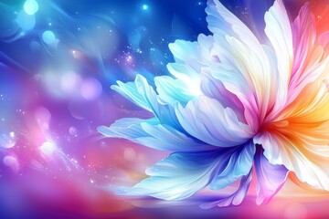 Dreamy Abstract Flower in Vibrant Hues.
