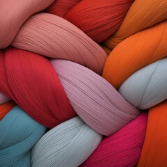 Intertwined Braided Colorful Ropes