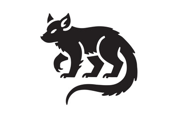 Stylized Tasmanian Devil Silhouette Bold Black Vector Graphic