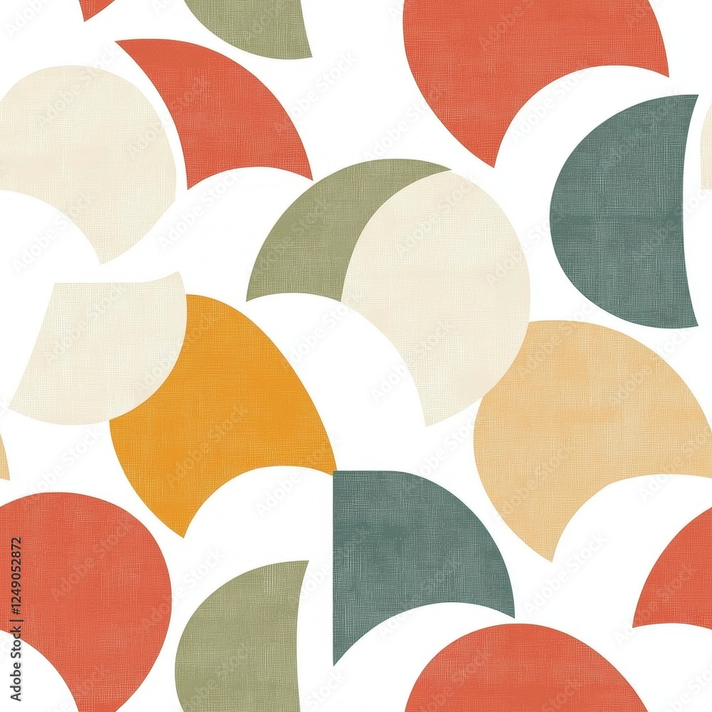Aufkleber abstract geometric shapes with muted tones in a seamless pattern design