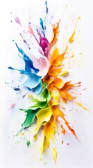 Obraz premium Abstract Rainbow Paint Explosion