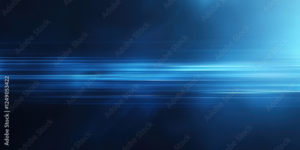Poster abstract blue light motion blur background for dynamic speed concepts in digital design and creative