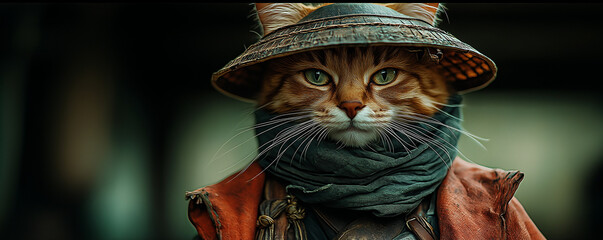 Obraz premium かっこいい戦士の猫