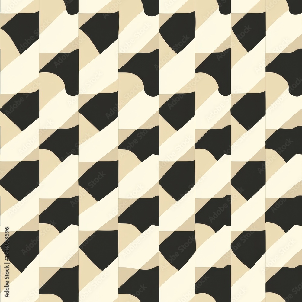 Poster classic houndstooth pattern in contrasting colors for modern design projects