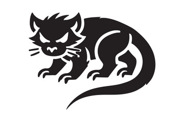 Simple Tasmanian Devil Silhouette Minimalist Black Vector Art