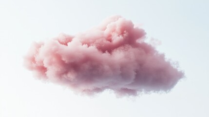 A pink cloud in the sky. The cloud is very large and pink. It is a beautiful and serene image