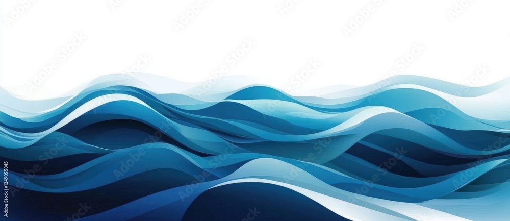 Poster abstract blue waves background for presentations and creative projects in vector style, ideal for mo