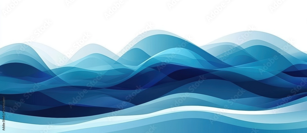 Poster abstract blue waves background for vector presentation, ideal for modern and creative design needs i