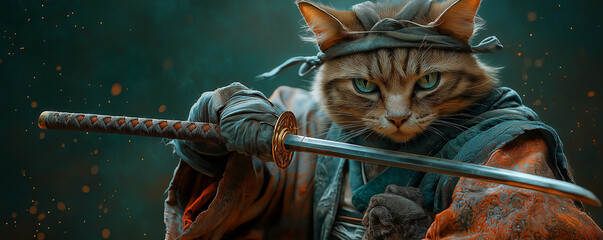 かっこいい戦士の猫