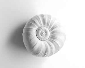 Obraz premium Elevated studio shot exhibits a single perfectly formed snail shell