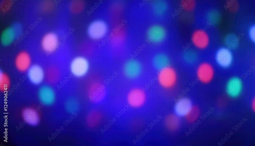 Aufkleber defocused neon bokeh lights in blue and magenta hues, abstract blurred background for digital design