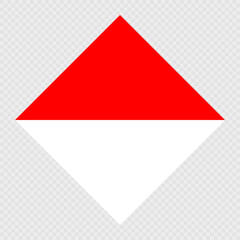 Fototapeta premium Indonesia rhombus flag. Vector illustration.