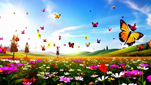 very beautiful butterfly animation