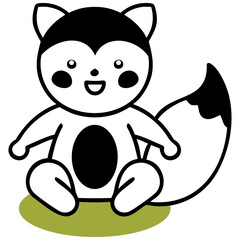 Cute Animal Vector Graphic Art Illustration