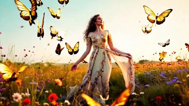 very beautiful butterfly animation