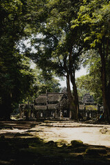 Prasat Preah Khan Temple. Ancient Khmer Temple Ruins in Cambodia, Angkor, Cambodia.