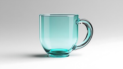 Aqua Glass Mug: A 3D Rendered Design AI Generated