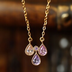 Elegant Gold Necklace with Colorful Gemstones for Jewelry Lovers