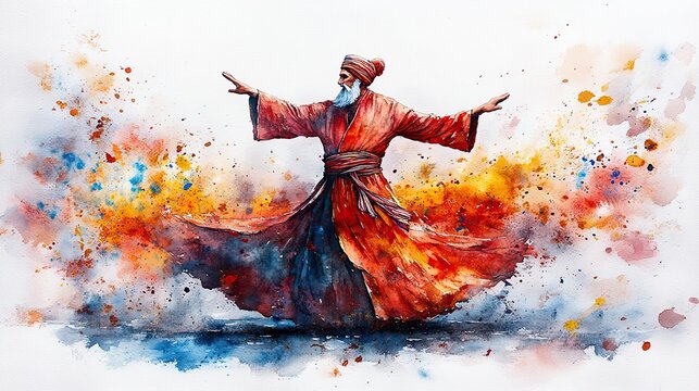 Whirling Dervishes Performing Sufi Dance at Mevlana Festival