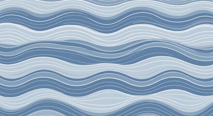 Obraz premium Abstract Blue Wave Pattern Background with Smooth Flowing Lines Design