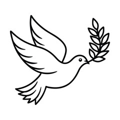 a dove carrying an olive branch 