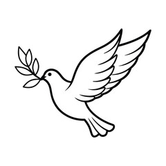 a dove carrying an olive branch 