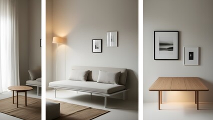 modern living room with sofa,white theme living room