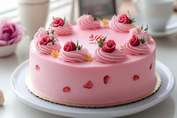  pink cake close-up