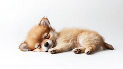 Beautiful cute little chihuahua dog on white background
