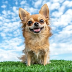 Beautiful cute little chihuahua dog outdoors