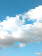 Blue Sky and Fluffy White Clouds; 