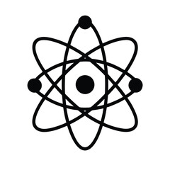 atom icon on white background
