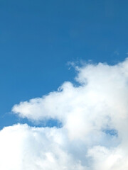 Blue Sky and Fluffy White Clouds; 