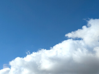 Blue Sky and Fluffy White Clouds; 