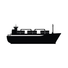 Obraz premium cargo ship isolated on white