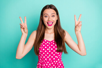Close-up portrait of her she nice-looking lovely winsome cheerful cheery glad funny funky...