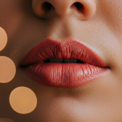 Fototapeta premium close up of a woman lips